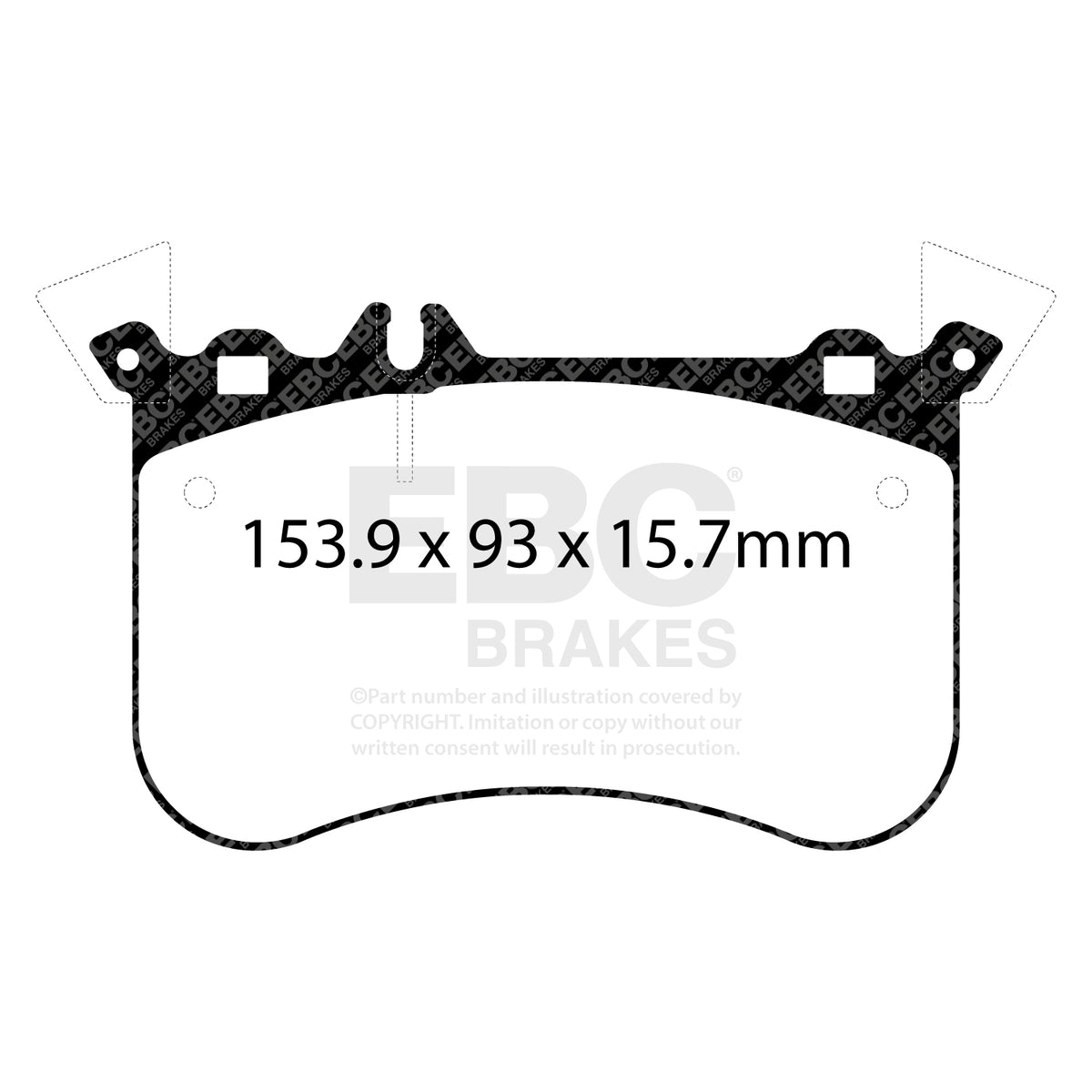 EBC Front RedStuff Brake Pads - Mercedes-Benz Cla (X117) / Mercedes-Benz CLA-Class (C117) (DP32311C) — view 2