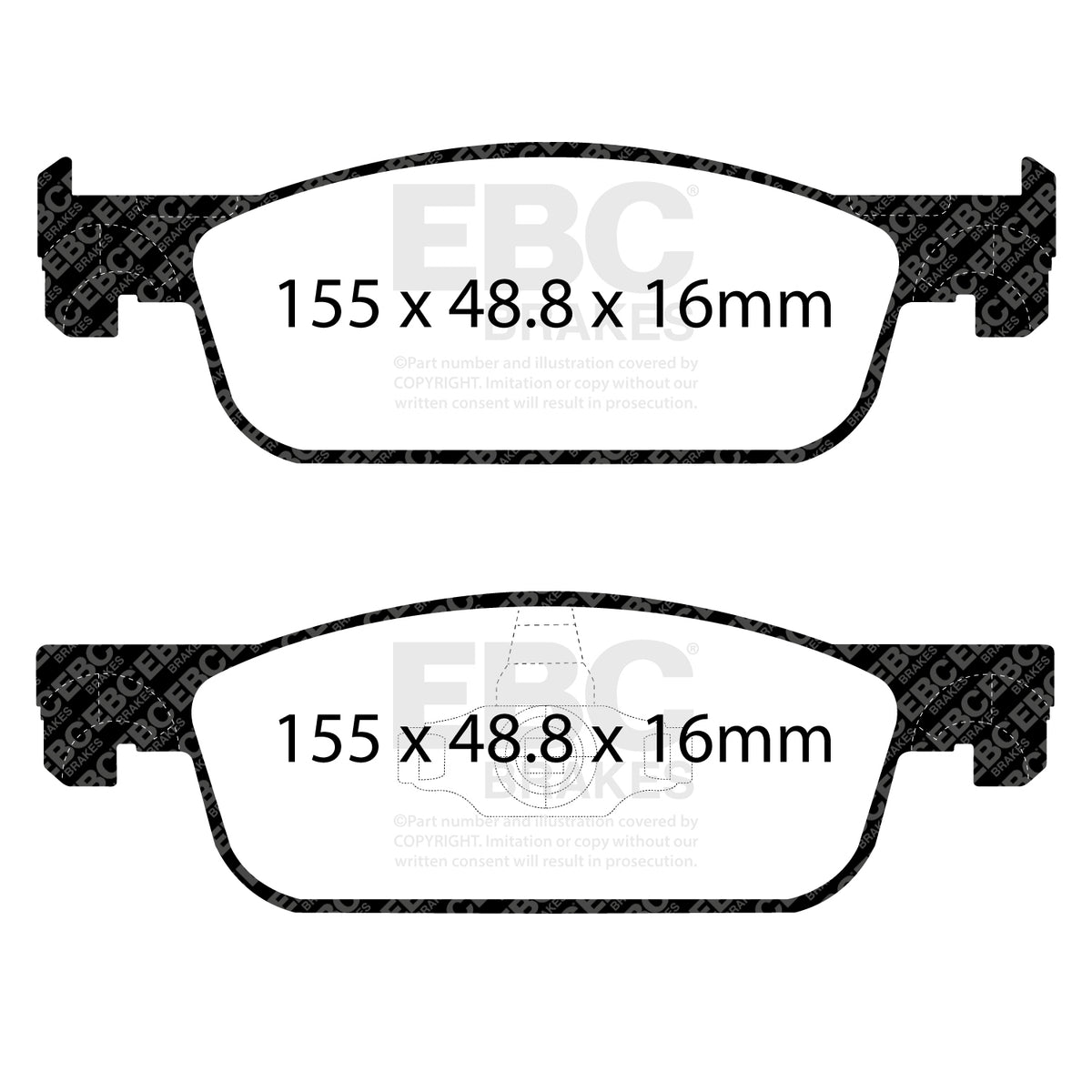 EBC Front GreenStuff Brake Pads - Dacia Logan Mcv / Dacia Sandero (DP22312) — view 2