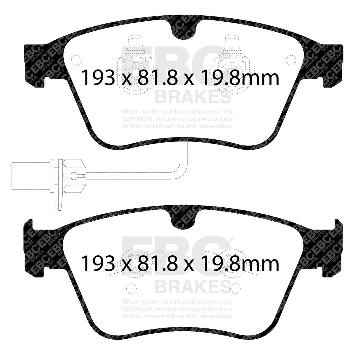 EBC Front BlueStuff Brake Pads - Bentley Continental / Bentley Flying Spur (DP52317NDX) — view 2