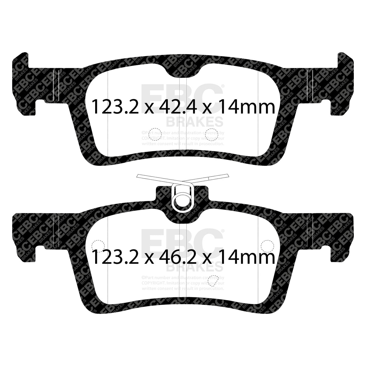 EBC Rear BlueStuff Brake Pads - Ford Fiesta (DP52319NDX) — view 2