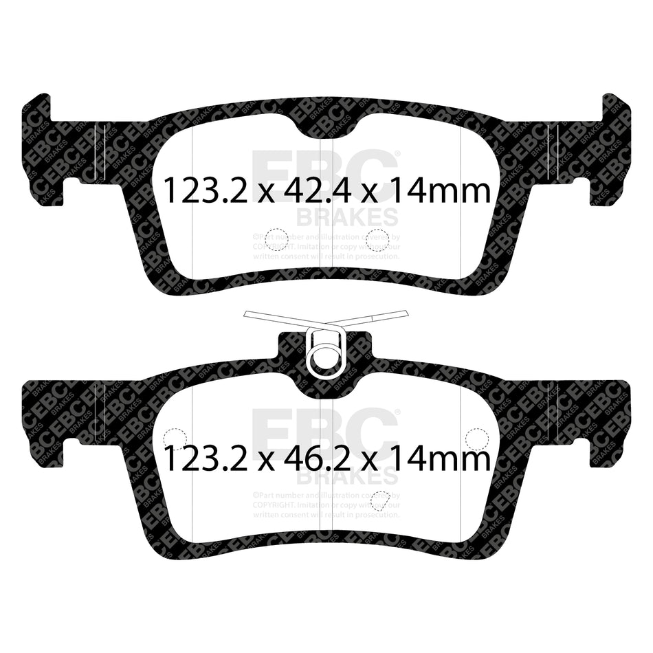 EBC Rear BlueStuff Brake Pads - Ford Fiesta (DP52319NDX) — view 2