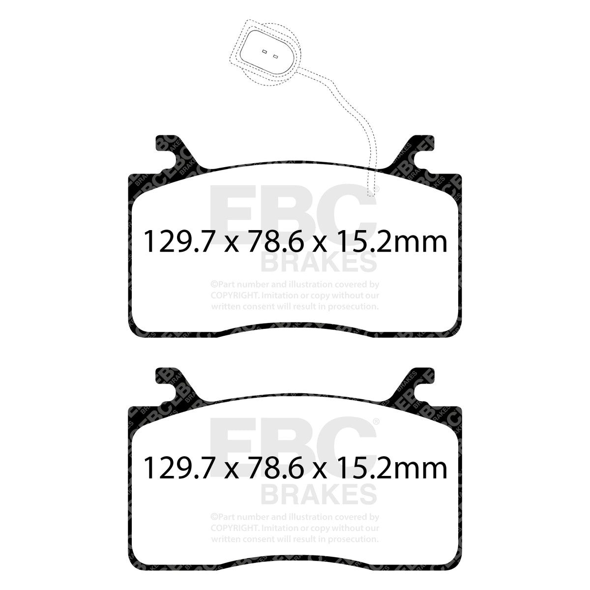 EBC Front Ultimax Brake Pads - Alfa Romeo Stelvio / Alfa Romeo Giulia (952) (DPX2325) — view 2