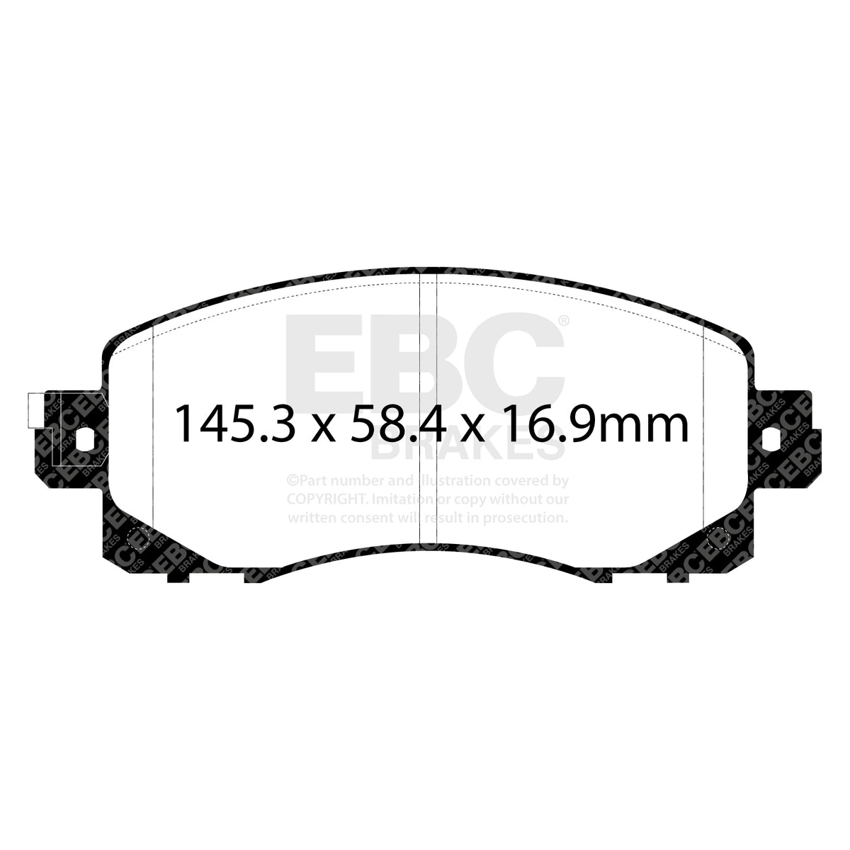 EBC Front GreenStuff Brake Pads - Subaru Xv / Subaru Forester (DP22330) — view 2