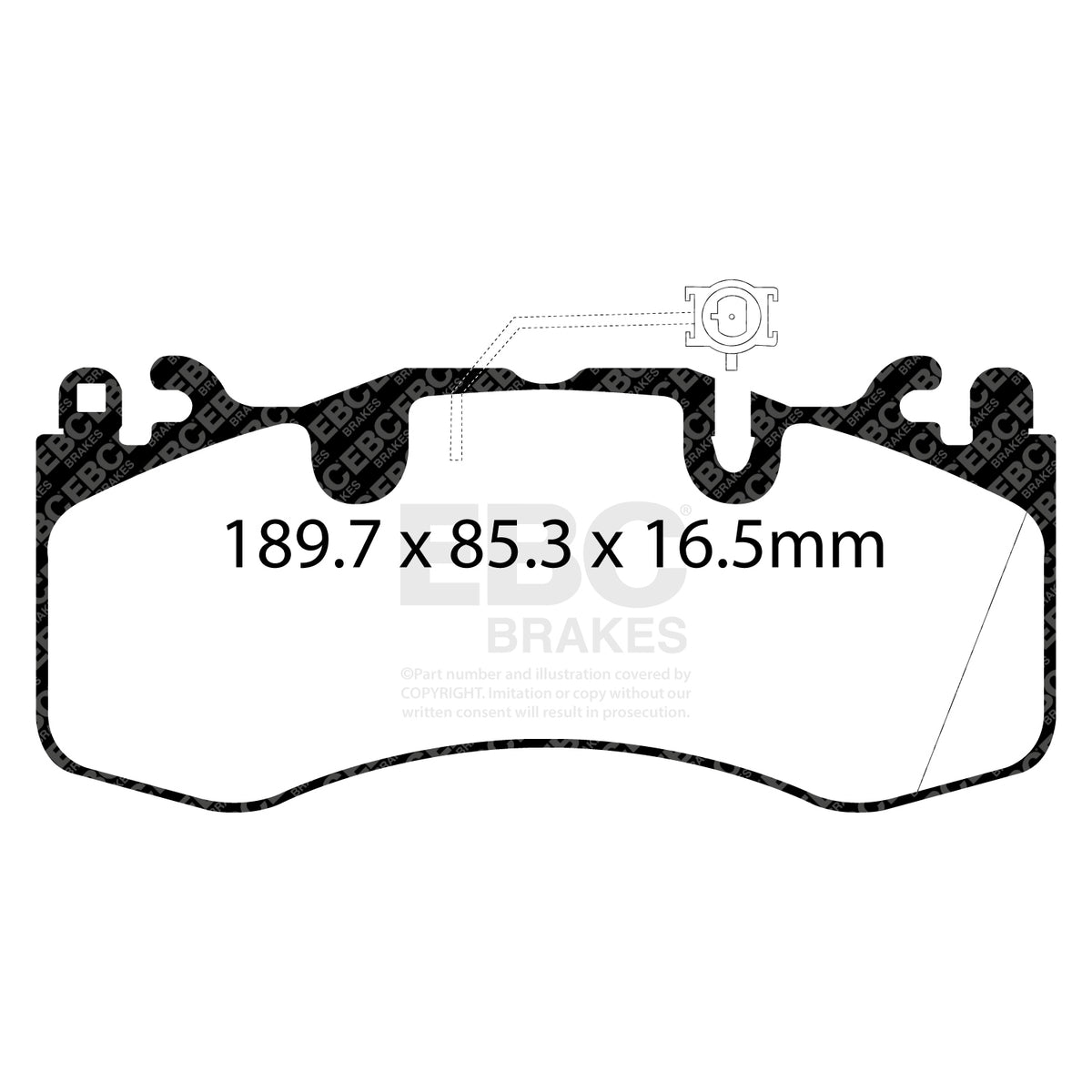 EBC Front YellowStuff Brake Pads - Maserati Levante / Maserati Quattroporte (M156) (DP42336R) — view 2