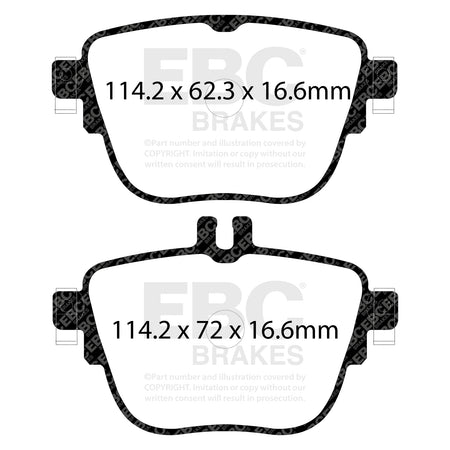 EBC Rear RedStuff Brake Pads - Mercedes-Benz E-Class (S213) / Mercedes-Benz E-Class (W213) (DP32337C) — view 2