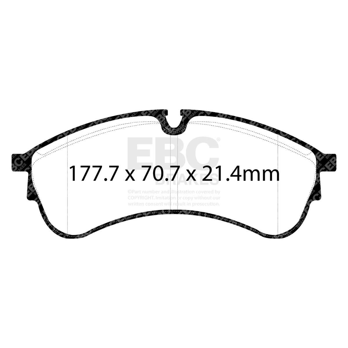 EBC Front Ultimax Brake Pads - Volkswagen Commercial Crafter Cr50 / Man Commercial Tge (DPX2339) — view 2