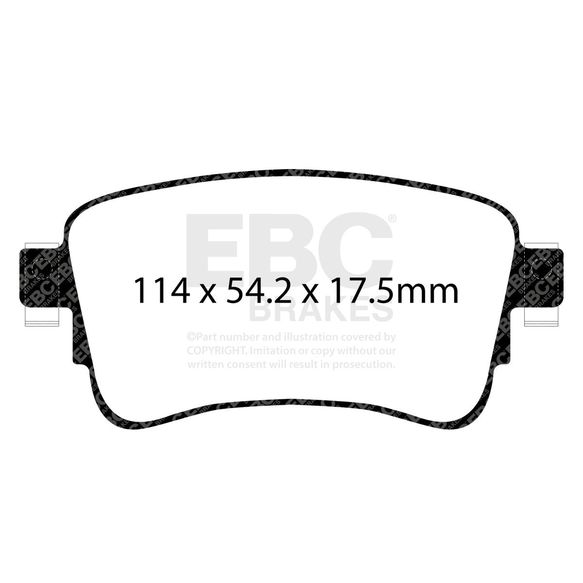 EBC Rear Ultimax Brake Pads - Citroen Commercial Dispatch / Peugeot Commercial Expert (DPX2345) — view 2