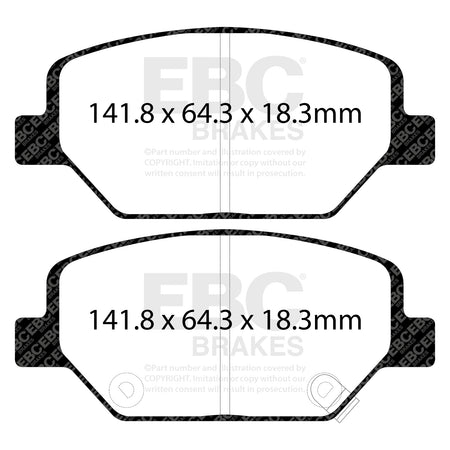 EBC Front YellowStuff Brake Pads - Opel Insignia Grand Sport / Opel Insignia Sport Tourer (DP42351R) — view 2