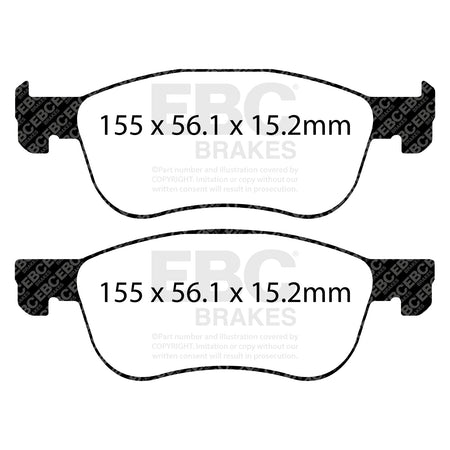 EBC Front Racing RP-X Brake Pads - Ford Fiesta / Nissan GT-r (DP82353RPX) — view 2