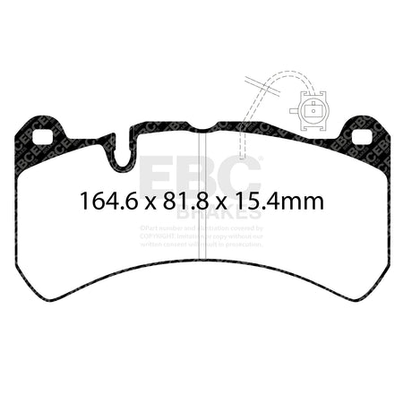 EBC Front BlueStuff Brake Pads - Alfa Romeo Giulia (952) / Alfa Romeo Stelvio (DP52354NDX) — view 2