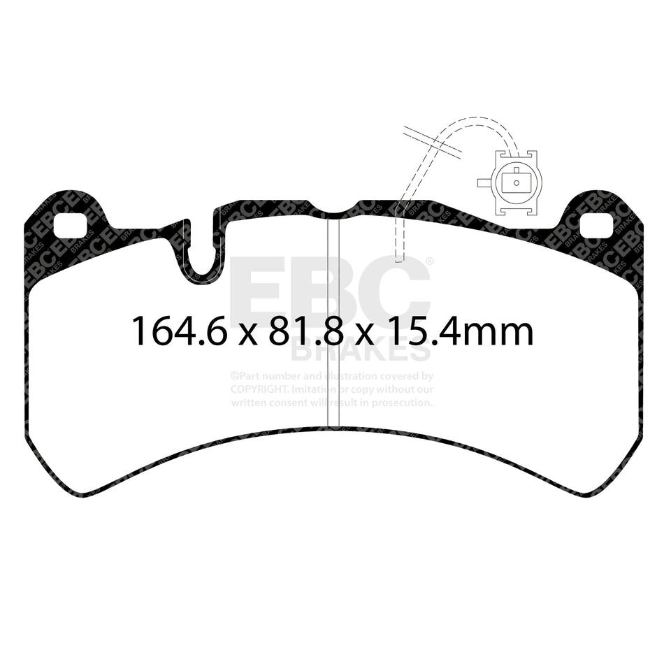 EBC Front BlueStuff Brake Pads - Alfa Romeo Giulia (952) / Alfa Romeo Stelvio (DP52354NDX) — view 2