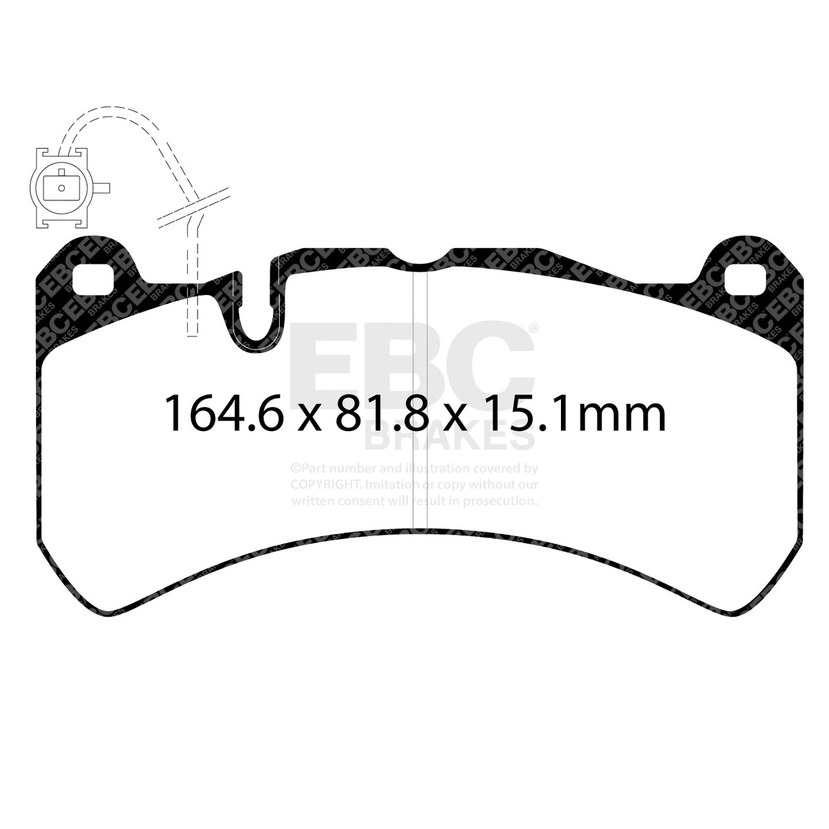 EBC Front YellowStuff Brake Pads - Maserati Quattroporte (M156) / Maserati Ghibli (M157) (DP42355R) — view 2