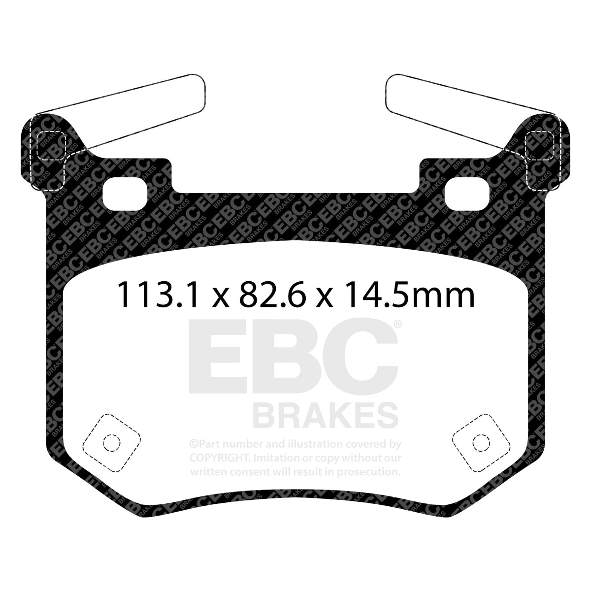 EBC Rear BlueStuff Brake Pads - Genesis G70 / Kia Stinger (DP52357NDX) — view 2