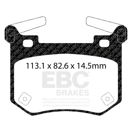 EBC Rear BlueStuff Brake Pads - Genesis G70 / Kia Stinger (DP52357NDX) — view 2