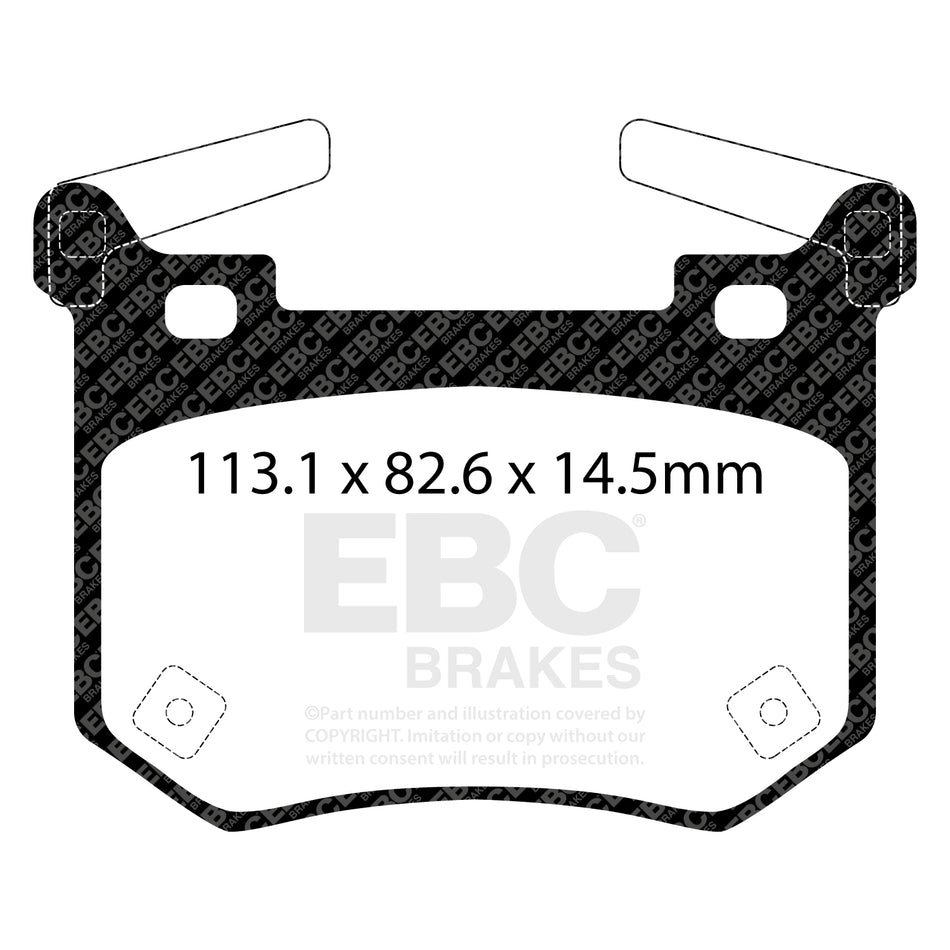 EBC Rear BlueStuff Brake Pads - Genesis G70 / Kia Stinger (DP52357NDX) — view 2