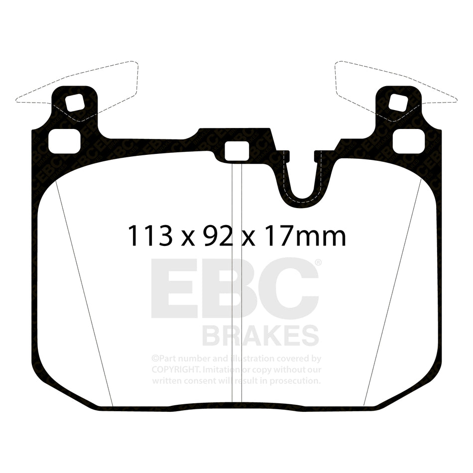 EBC Front BlueStuff Brake Pads - BMW M4 / BMW M3 (DP52360NDX) — view 2
