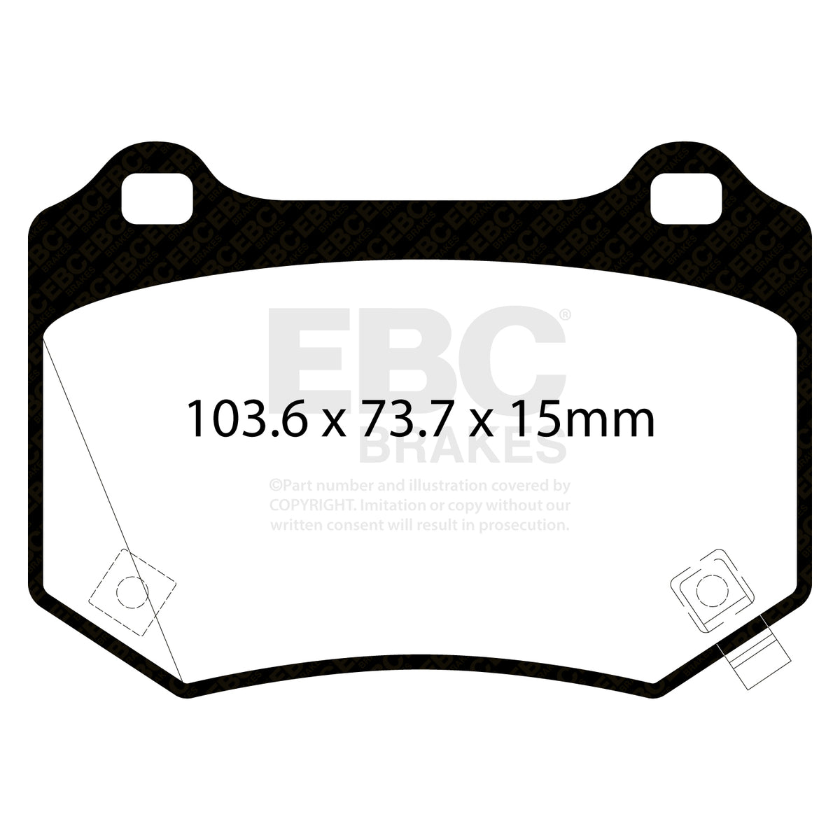 EBC Rear BlueStuff Brake Pads - Subaru WRX STI (DP52361NDX) — view 2