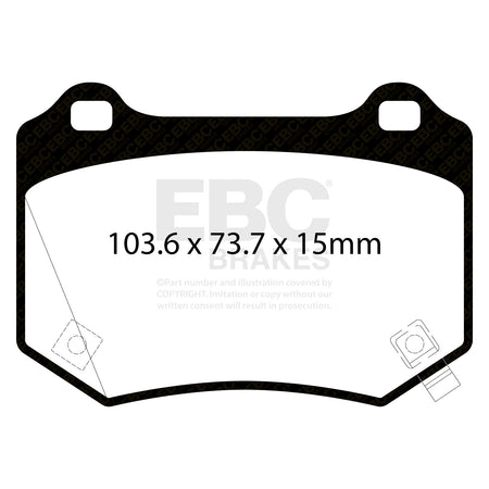 EBC Rear BlueStuff Brake Pads - Subaru WRX STI (DP52361NDX) — view 2
