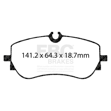 EBC Rear YellowStuff Brake Pads - Volkswagen Commercial Crafter Cr35 / Man Commercial Tge (DP42364R) — view 2