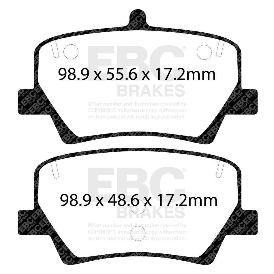 EBC Rear YellowStuff Brake Pads - Volvo Xc40 (DP42366R) — view 2
