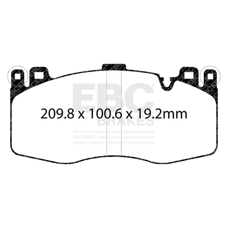 EBC Front YellowStuff Brake Pads - BMW X6 M (F86) / BMW X5 M (F85) (DP42370R) — view 2