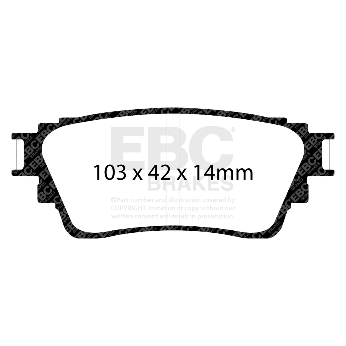 EBC Rear YellowStuff Brake Pads - Mitsubishi Eclipse Cross / Mitsubishi Outlander (DP42376R) — view 2
