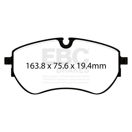 EBC Front Ultimax Brake Pads - Volkswagen Multivan / Volkswagen Commercial Amarok (DPX2377) — view 2
