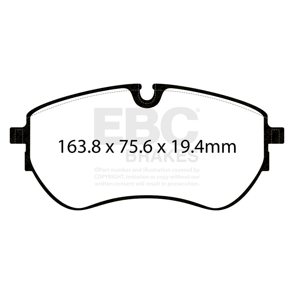 EBC Front Ultimax Brake Pads - Volkswagen Multivan / Volkswagen Commercial Amarok (DPX2377) — view 2