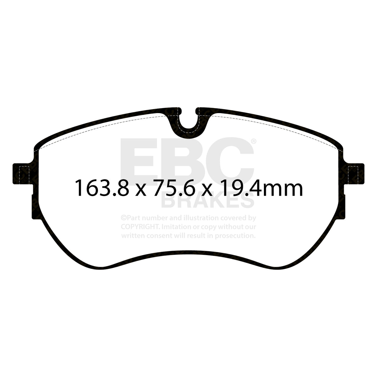 EBC Front YellowStuff Brake Pads - Volkswagen Multivan / Volkswagen Commercial Amarok (DP42377R) — view 2