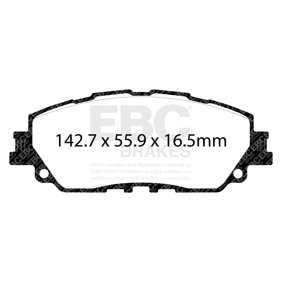 EBC Front GreenStuff Brake Pads - Toyota Corolla Cross / Lexus Es300h (DP22378) — view 2