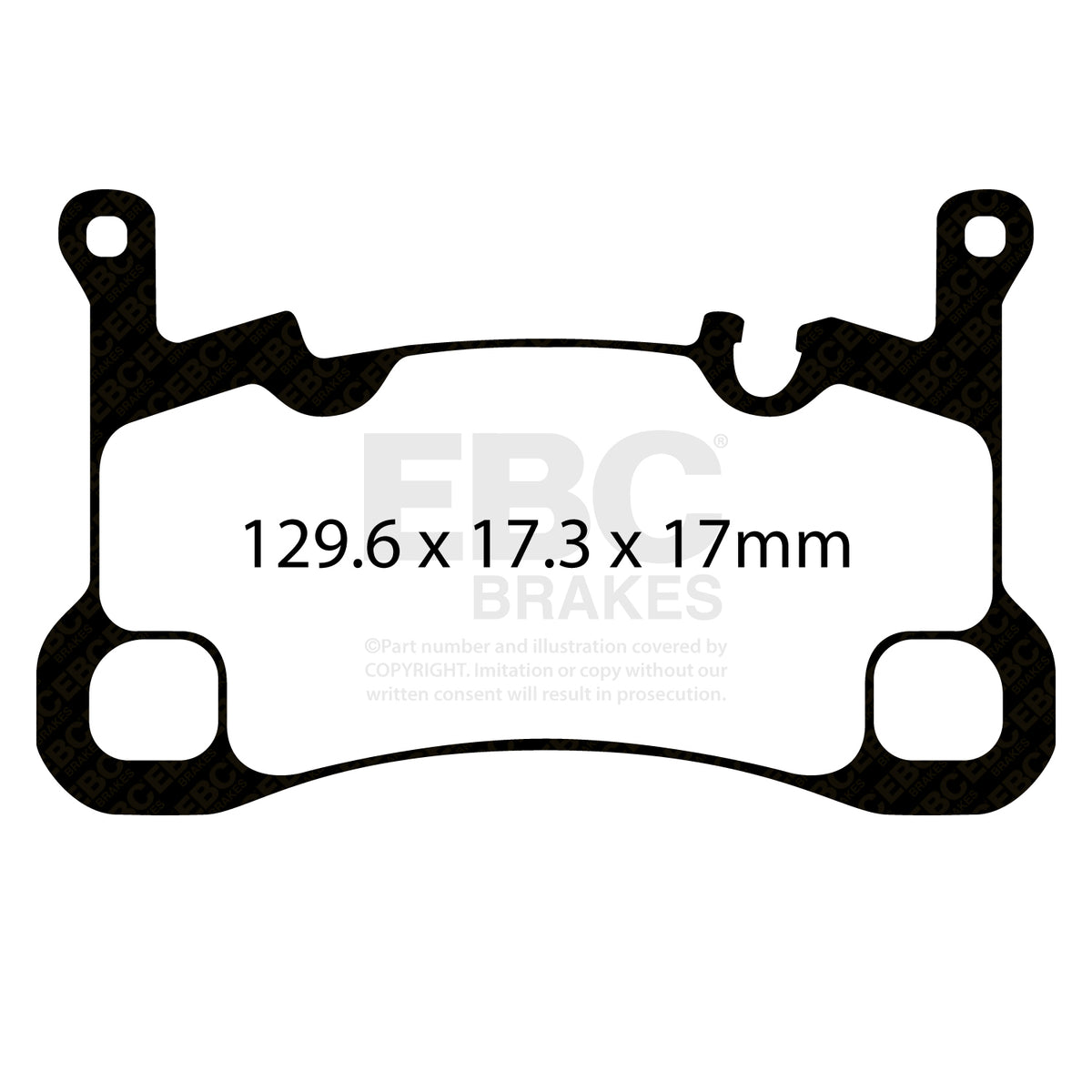 EBC Rear YellowStuff Brake Pads - Porsche Cayenne (9YA) / Porsche Cayenne (9YB) (DP42380R) — view 2