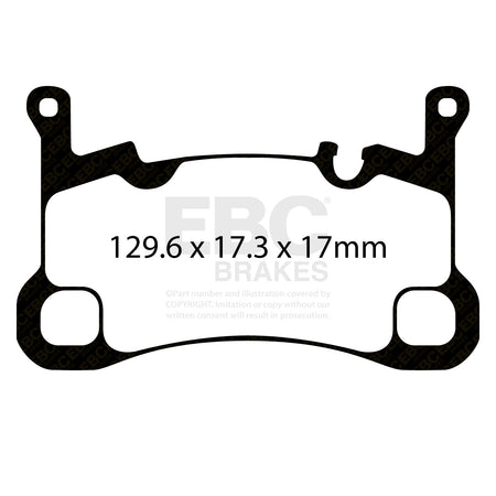 EBC Rear YellowStuff Brake Pads - Porsche Cayenne (9YA) / Porsche Cayenne (9YB) (DP42380R) — view 2