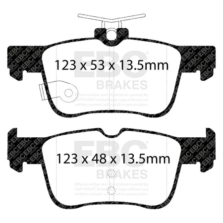 EBC Rear BlueStuff Brake Pads - Ford Focus (DP52384NDX) — view 2