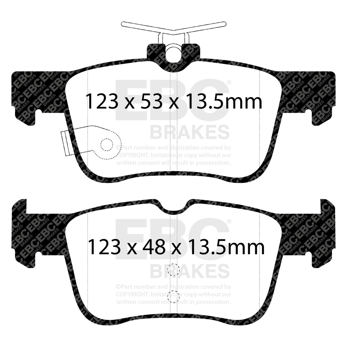 EBC Rear GreenStuff Brake Pads - Ford Focus / Ford Focus Active (DP22384) — view 2
