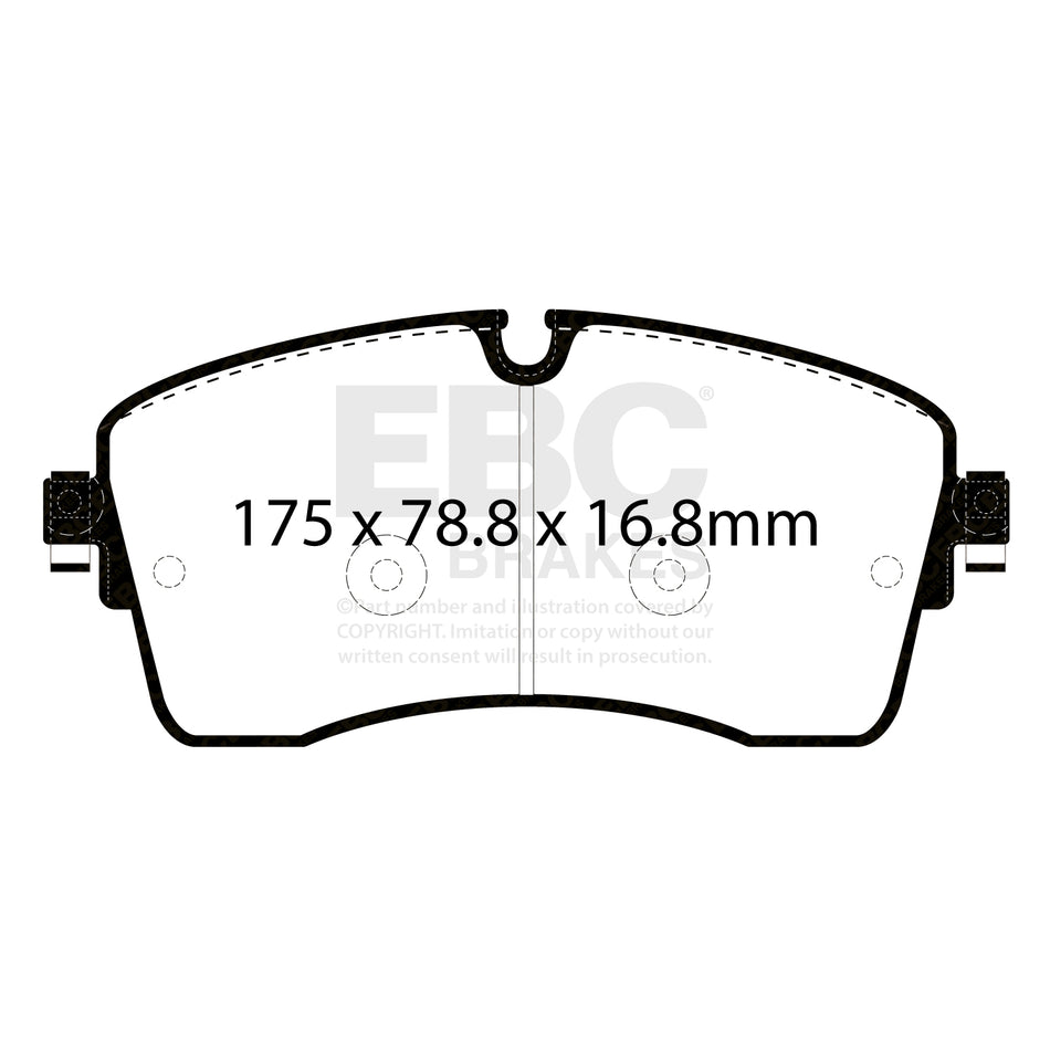 EBC Front GreenStuff Brake Pads - Land Rover Range Rover Sport / Land Rover Defender 110 (L663) (DP62385) — view 2