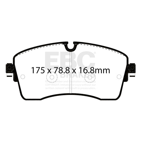 EBC Front Ultimax Brake Pads - Land Rover Range Rover Sport / Land Rover Defender 110 (L663) (DPX2385) — view 2