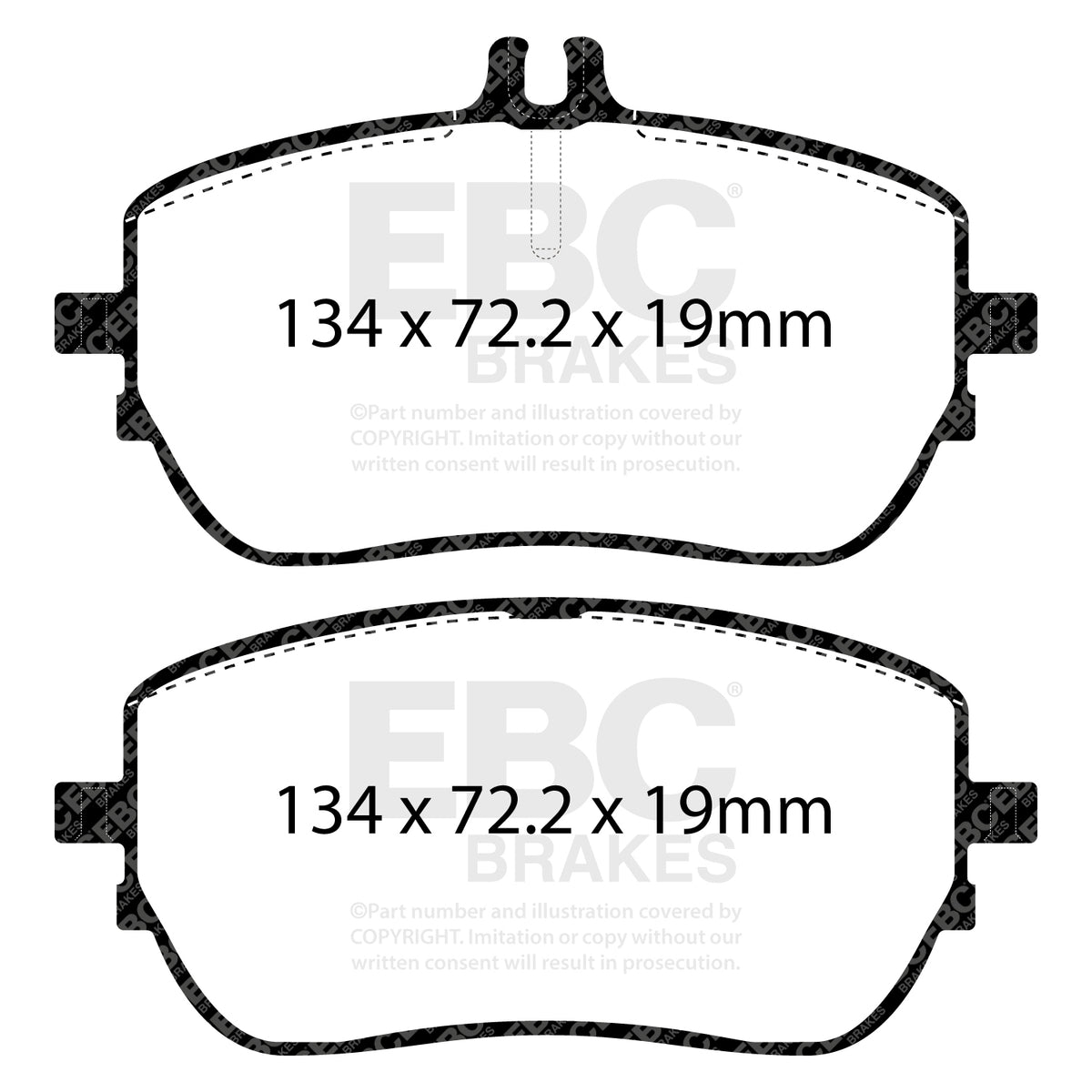 EBC Front Ultimax Brake Pads - Mercedes-Benz A-Class (W177) / Mercedes-Benz A-Class (V177) (DPX2388) — view 2
