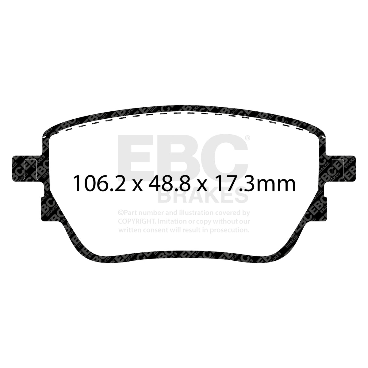 EBC Rear YellowStuff Brake Pads - Mercedes-Benz A-Class (W177) / Mercedes-Benz A-Class (V177) (DP42389R) — view 2