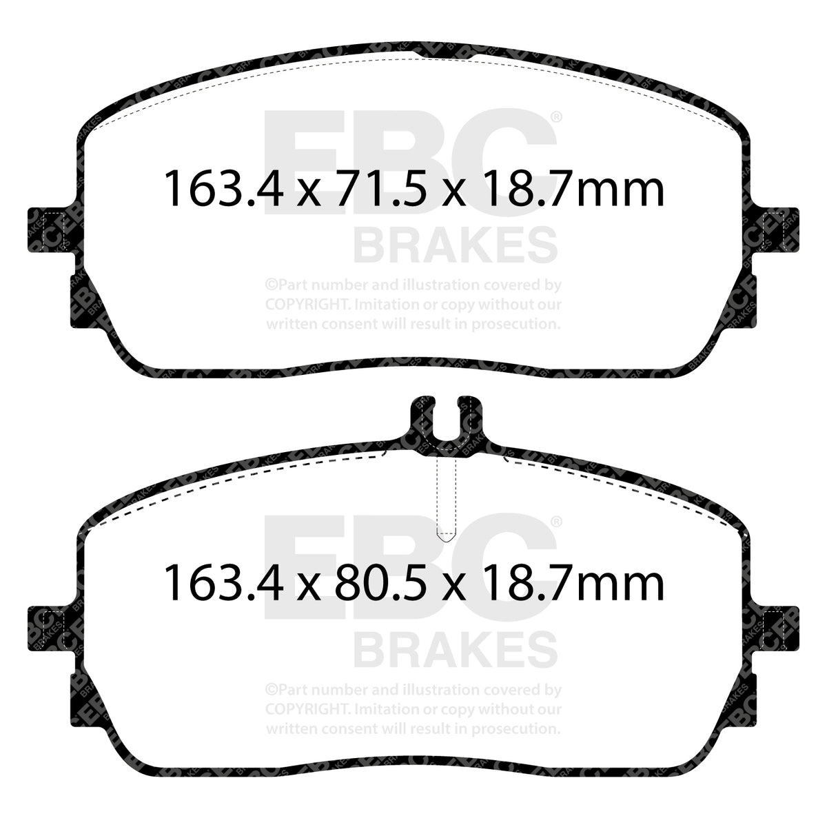 EBC Front Ultimax Brake Pads - Mercedes-Benz A-Class (W177) / Mercedes-Benz A-Class (V177) (DPX2390) — view 2