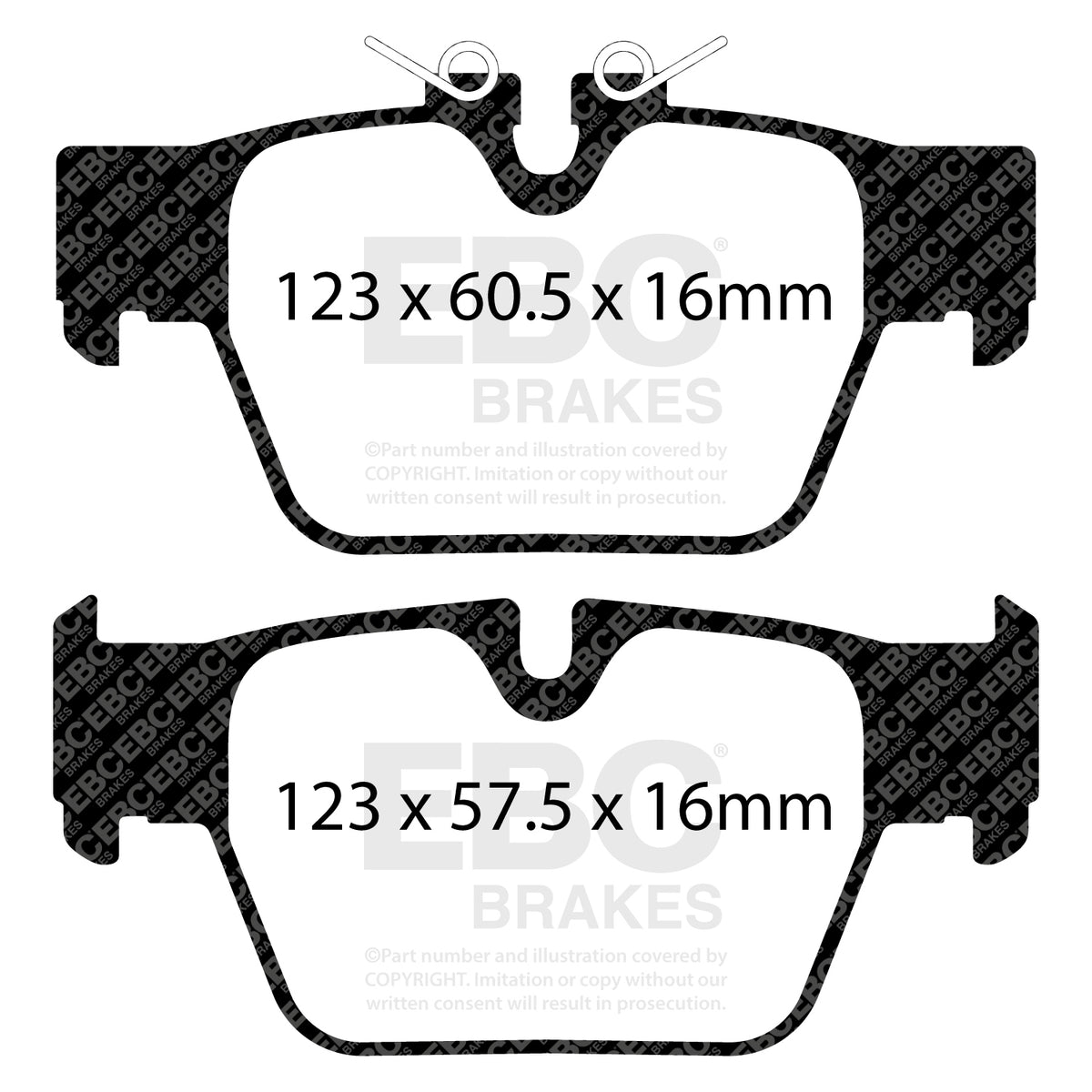 EBC Rear YellowStuff Brake Pads - BMW 2 Series (F44) / BMW 2 Series (xDrive F44) (DP42394R) — view 2