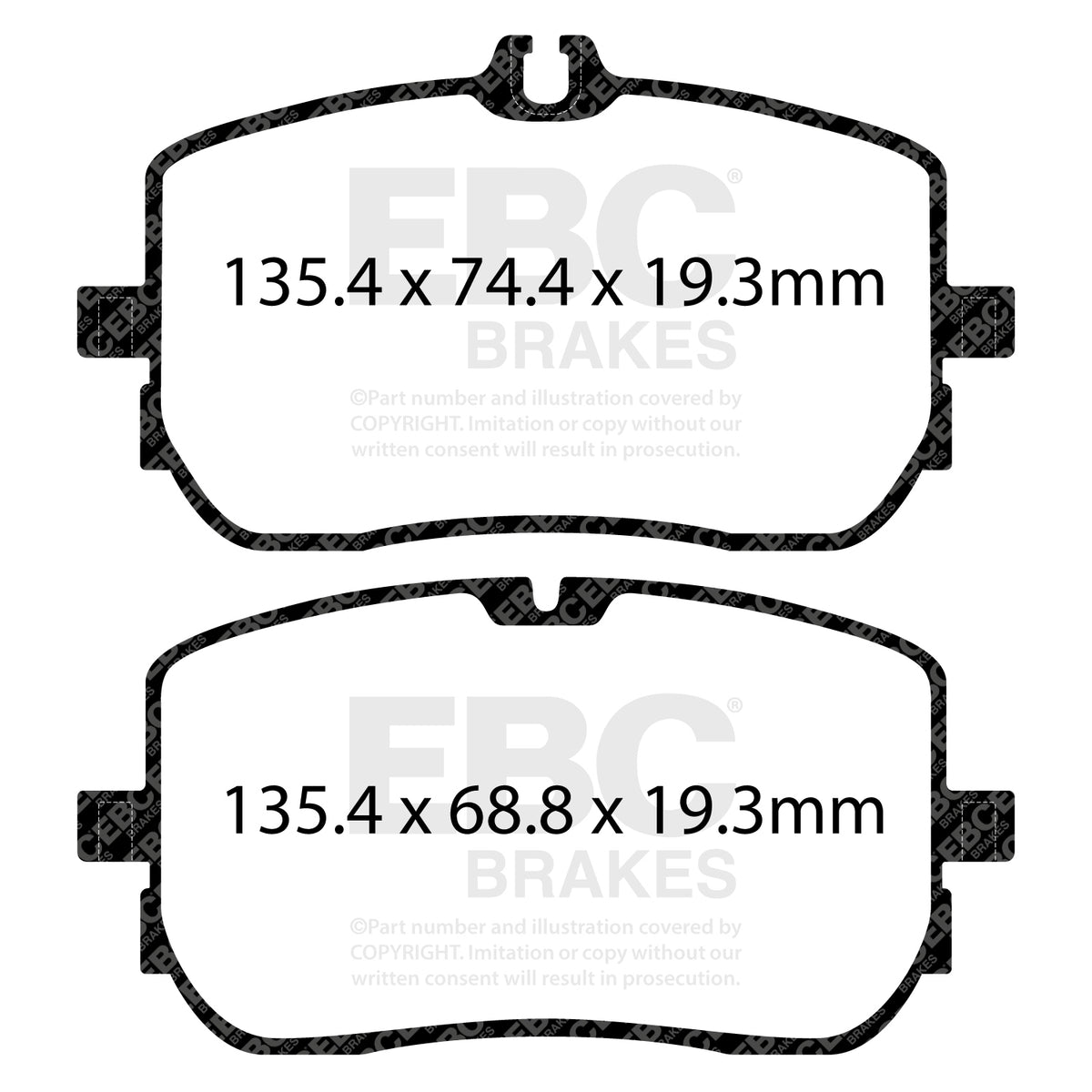 EBC Front Ultimax Brake Pads - Mercedes-Benz GLA-Class (H247) / Mercedes-Benz GLB-Class (X247) (DPX2395) — view 2
