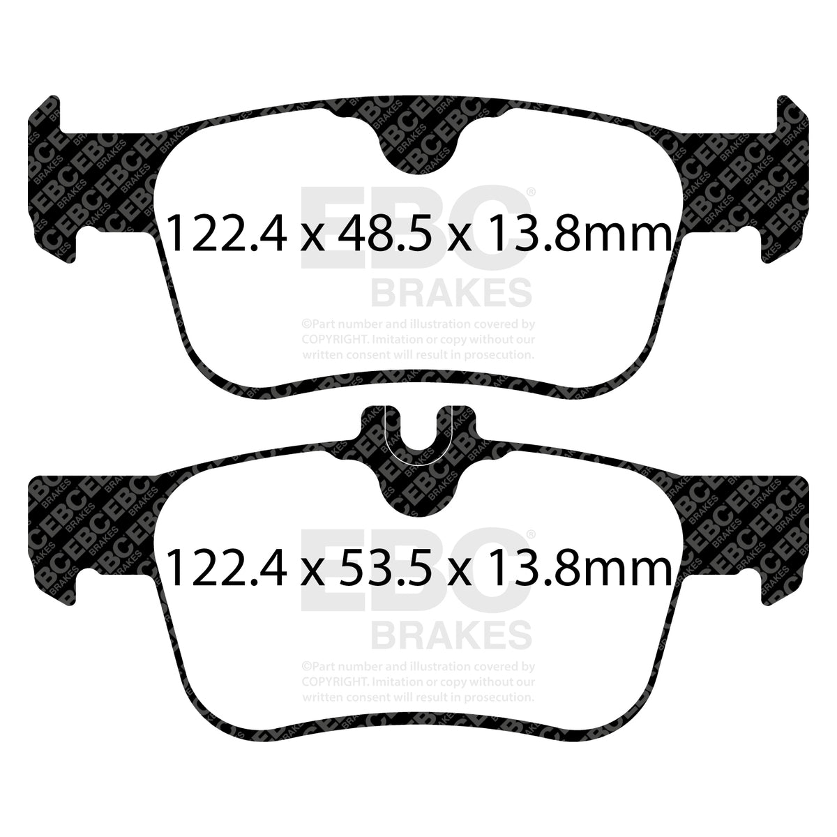 EBC Rear YellowStuff Brake Pads - Honda Civic (10th Gen) / Honda Civic (11th Gen) (DP42402R) — view 2