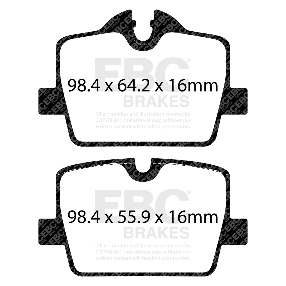 EBC Rear Ultimax Brake Pads - BMW 4 Series (G22) / BMW 4 Series (G23) (DPX2405) — view 2