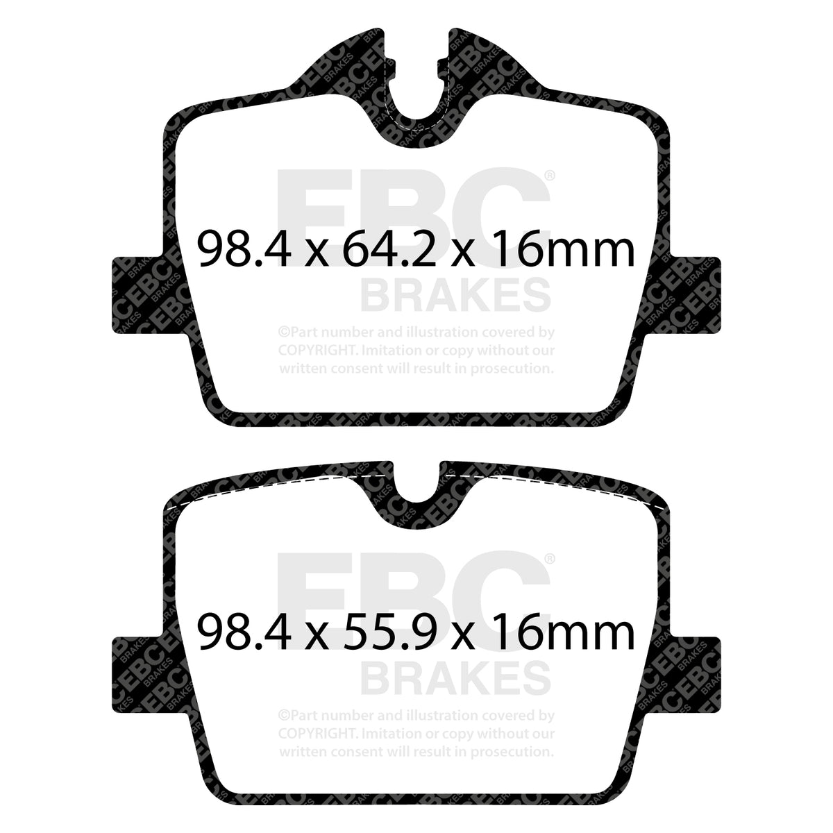 EBC Rear RedStuff Brake Pads - BMW 3 Series (G20) / BMW 3 Series (G21) (DP32405C) — view 2