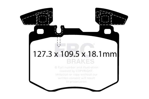 EBC Front Ultimax Brake Pads - Mercedes-Benz GLC-Class (X253) / Mercedes-Benz Glc Class (C253) (DPX2408)