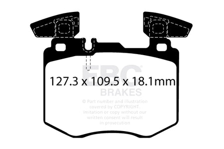EBC Front Ultimax Brake Pads - Mercedes-Benz GLC-Class (X253) / Mercedes-Benz Glc Class (C253) (DPX2408)