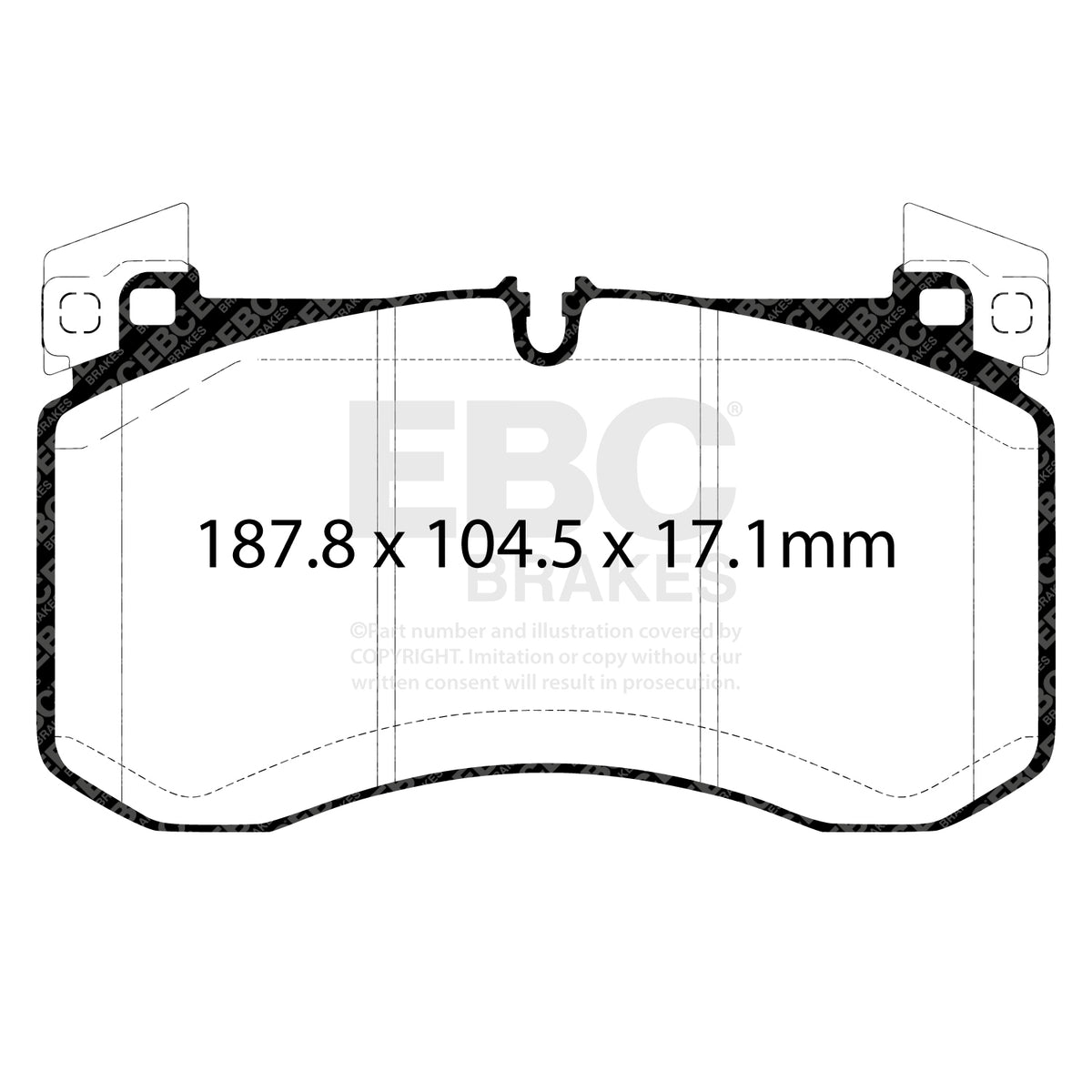 EBC Front BlueStuff Brake Pads - Mercedes-Benz GLE-Class (W167) / Mercedes-Benz GLE-Class (C167) (DP52409NDX) — view 2