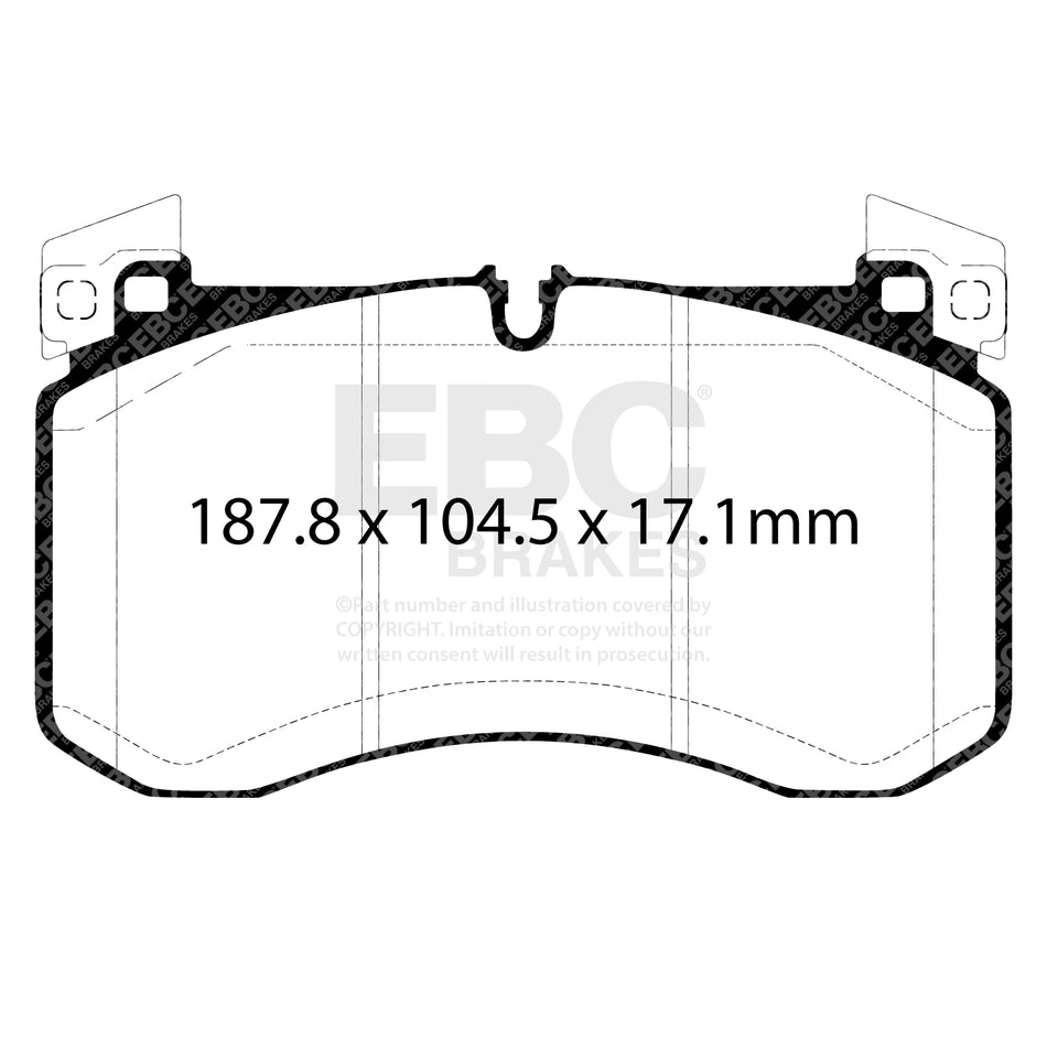 EBC Front BlueStuff Brake Pads - Mercedes-Benz GLE-Class (W167) / Mercedes-Benz GLE-Class (C167) (DP52409NDX) — view 2