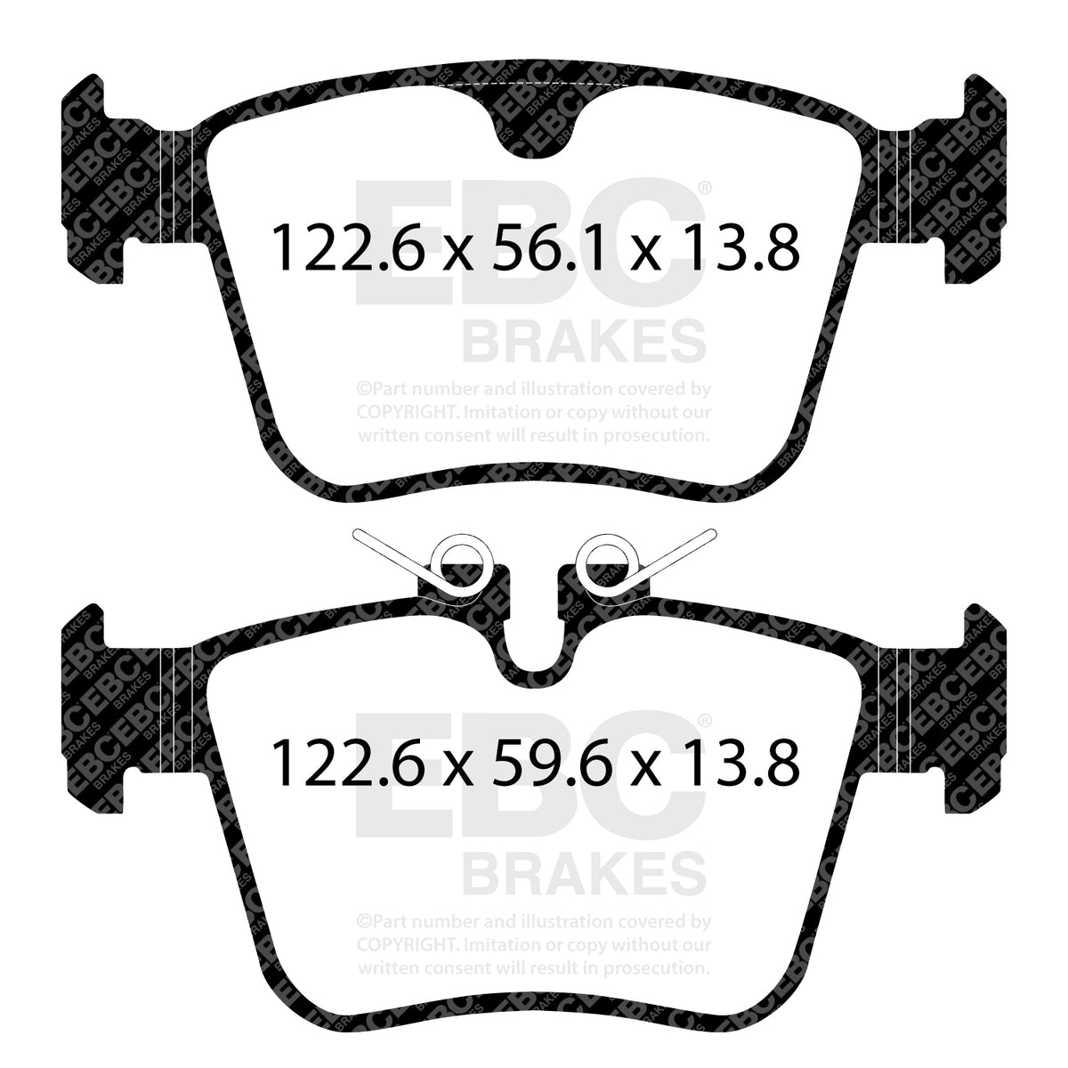 EBC Rear Ultimax Brake Pads - Jaguar I-Pace (DPX2411) — view 2