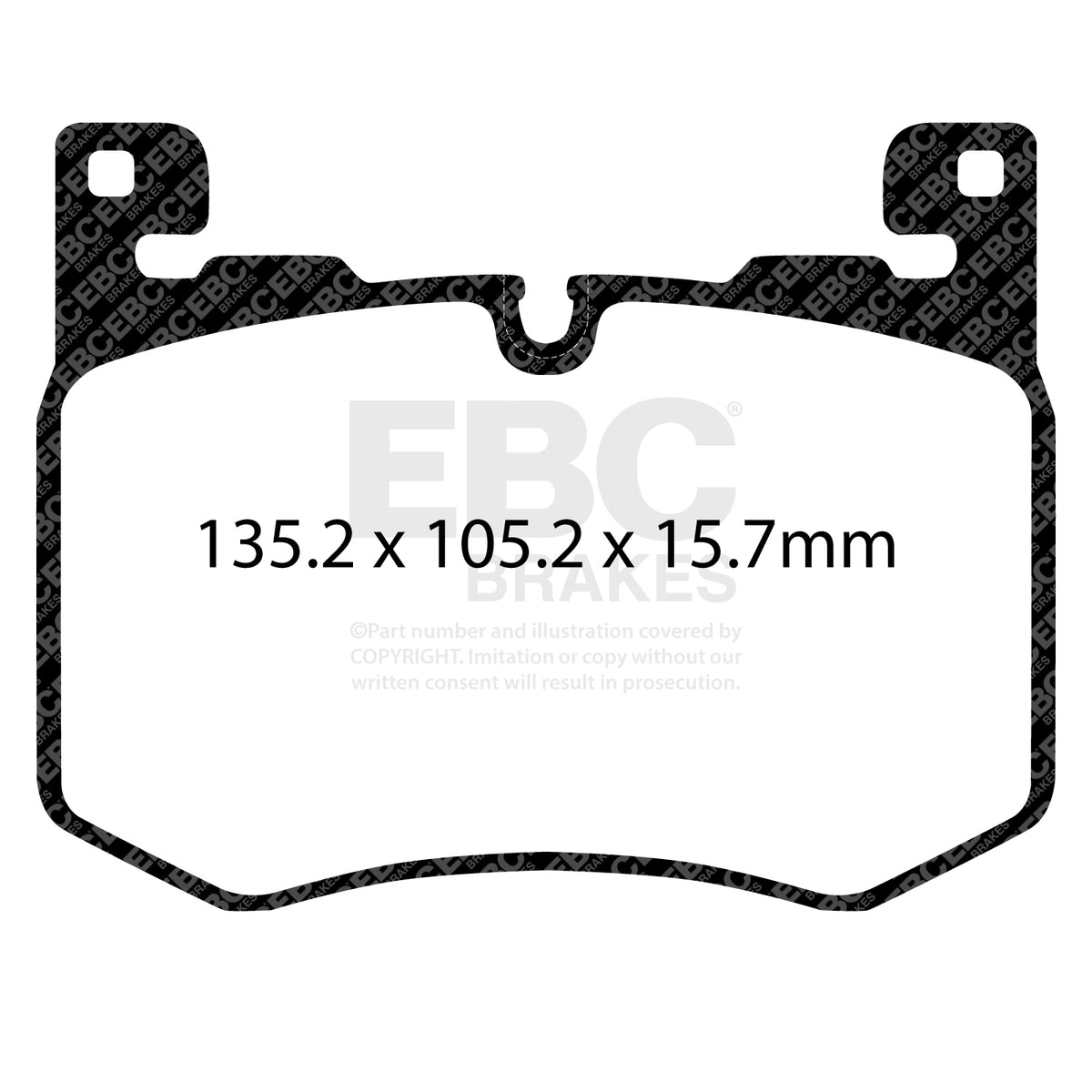 EBC Front BlueStuff Brake Pads - Jaguar F-Pace / Land Rover Range Rover Velar (DP52412NDX) — view 2